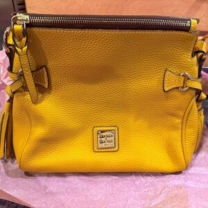 Dooney & Bourke Yellow Leather Crossbody Bag